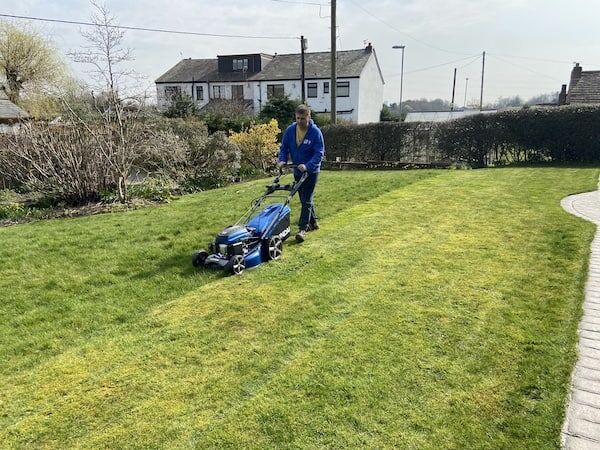 Mowing uneven lawn sale